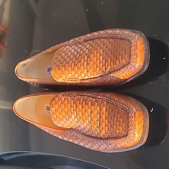 Florsheim Imperial Other - Florsheim Men's Shoes Size 10 Royal Imperial Brown Woven Leather Vintage Loafer